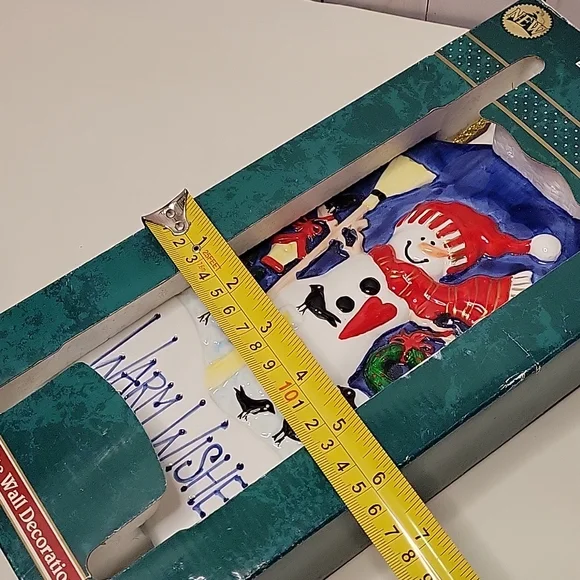 Lot of 2 Vintage Kmart Trim A Home Dolomite Figurine/ Wall Decoration Snowman - Picture 9 of 14